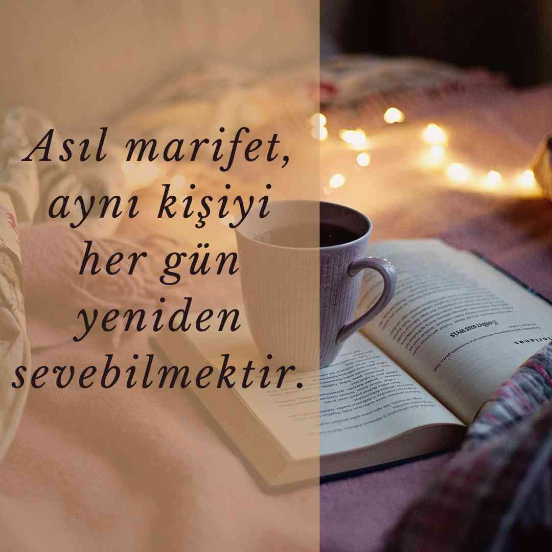 Asil marifet ayni kisiyi her gun yeniden sevebilmektir.