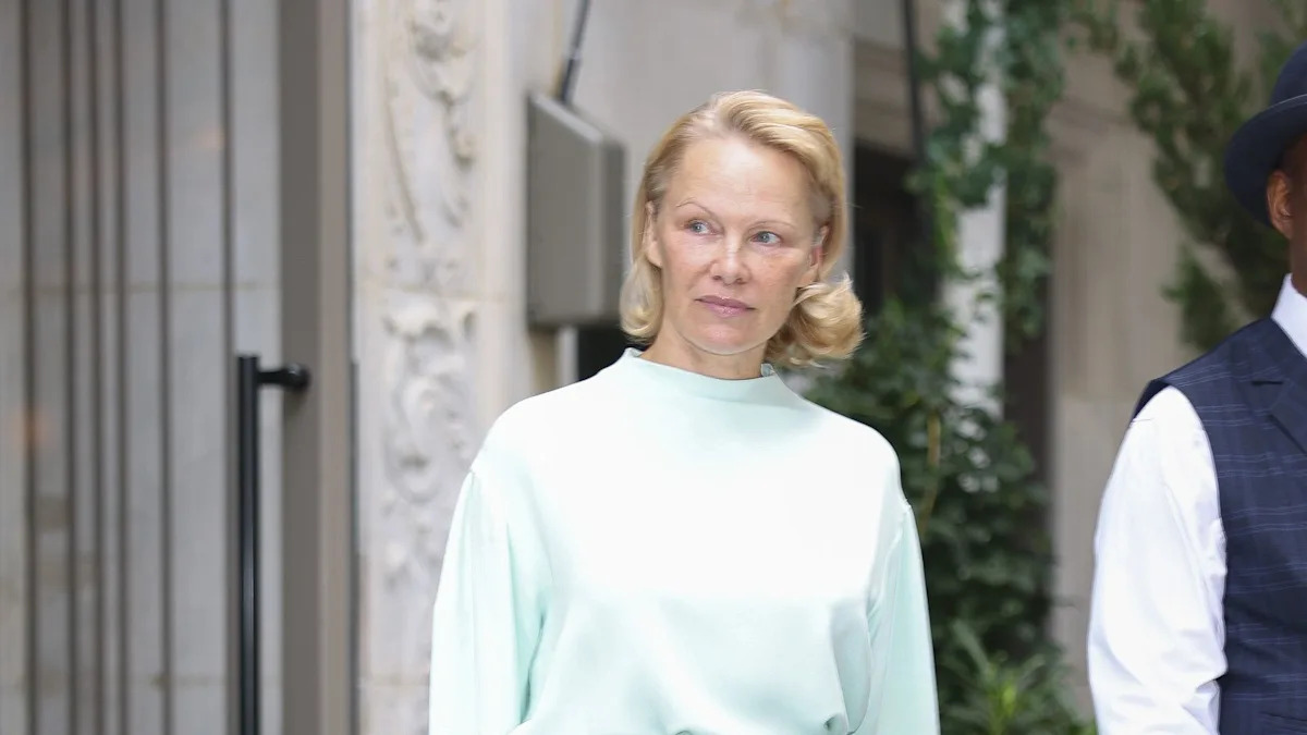 Pamela Anderson Turns Heads in a Sleek Monochrome Look Straight From the Runway