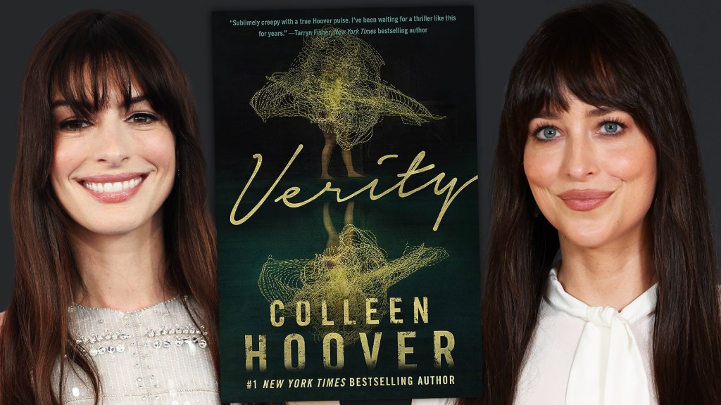 Anne Hathaway Verity by Colleen Hoover and Dakota Johnson
