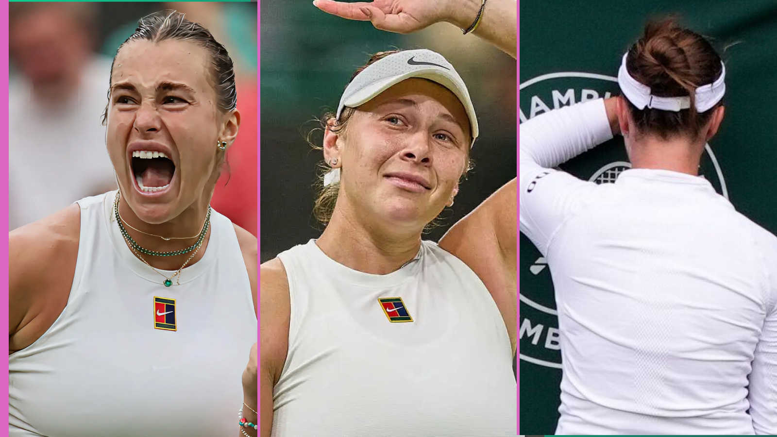 Aryna Sabalenka Amanda Anisimova and Barbora Krejcikova