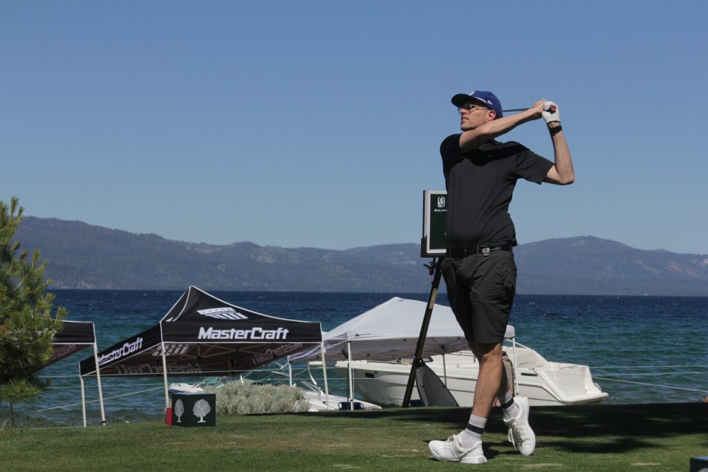 Celebrity golf sights and sounds of morning practice round