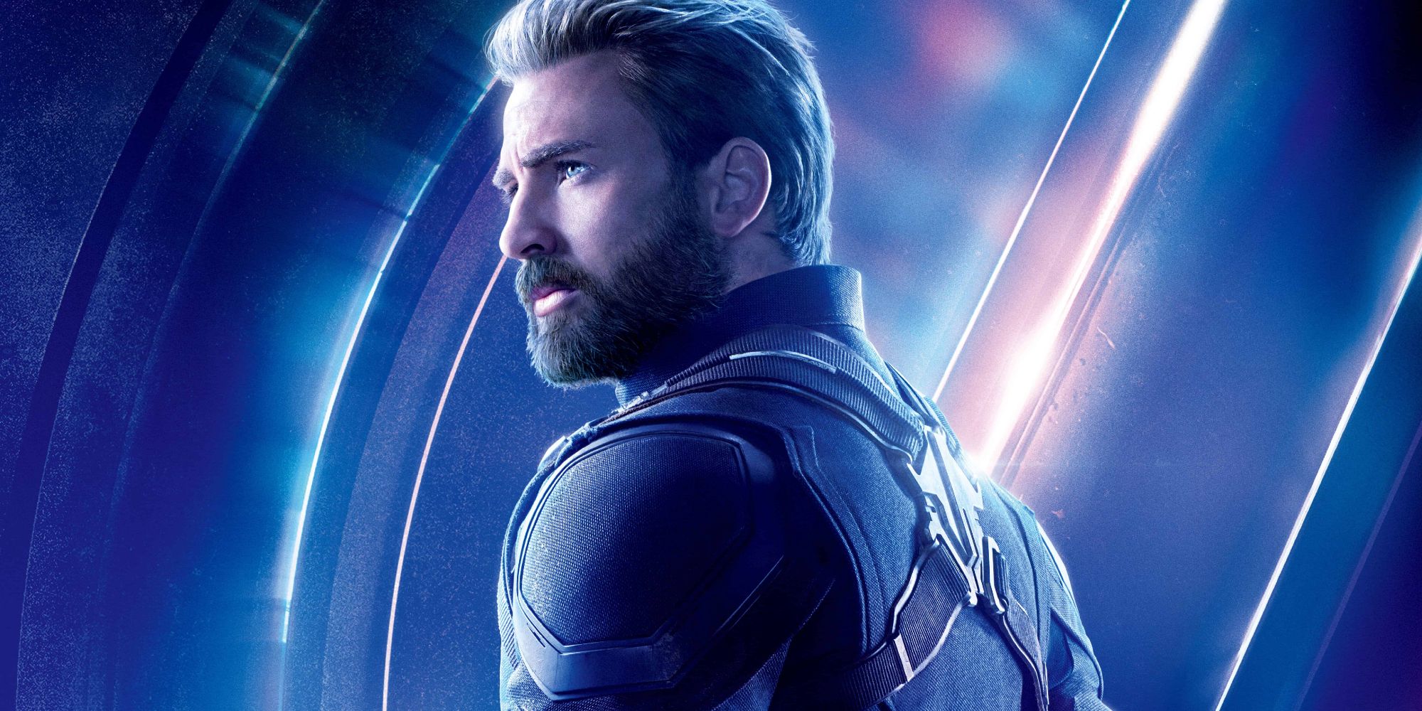 chris evans as captain america in avengers infinity war poster
