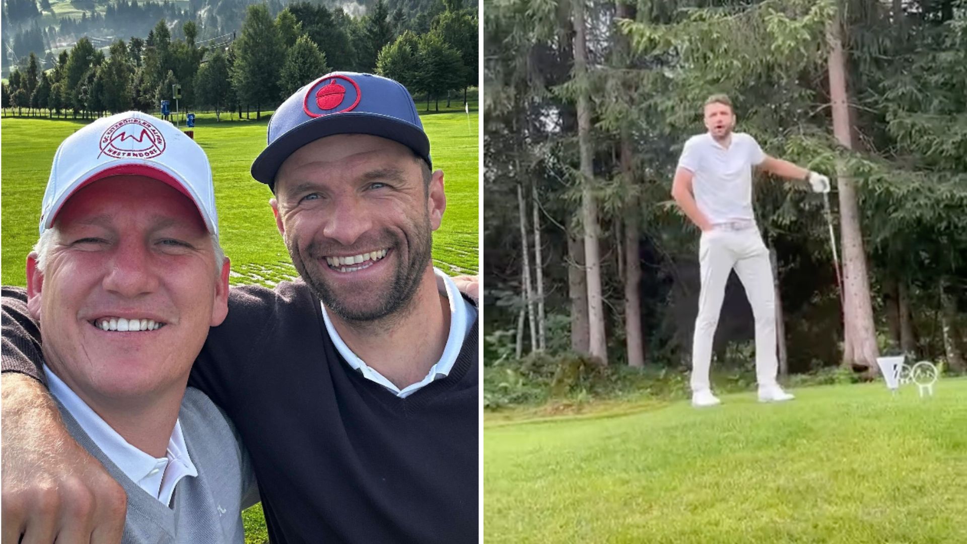 golf thomas mueller bastian schweinsteiger