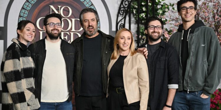 A Family Guide to His 4 Children With Wife Anna Romano US actor Ray Romano (3L) with his wife Anna Romano (3R) and children Alexandra Romano, Matthew Romano, Joseph Romano and Gregory Romano, arrive for the premiere of Netflix