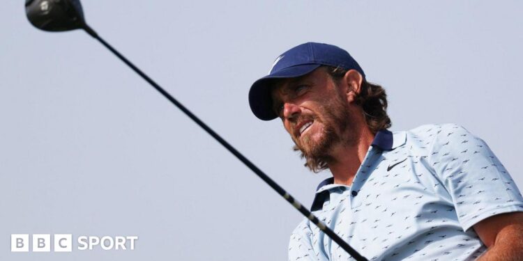 Tommy Fleetwood watches a shot