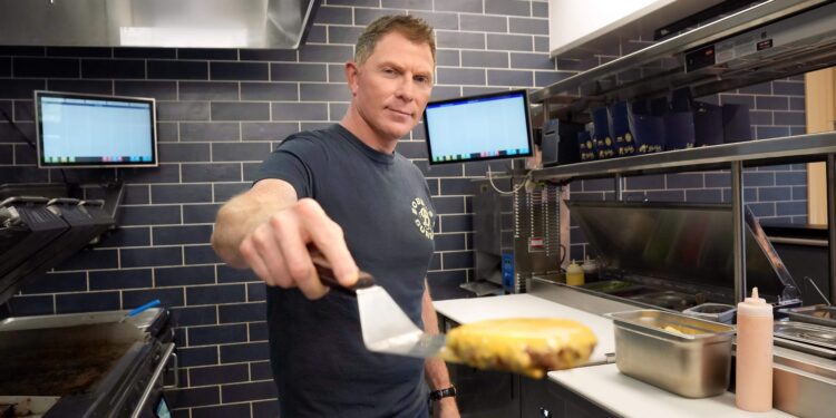Bobby Flay opens burger restaurant at RDU airport Chef Bobby Flay in Charlotte, North Carolina, on July 17, 2024. Flay’s Bobby’s Burgers opens in Raleigh-Durham International Airport on Saturday, Nov. 22, 2025.