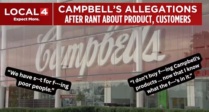 Campbell Soup exec caught on secret recording slamming product, people who buy it Campbell Soup exec caught on secret recording slamming product, people who buy it