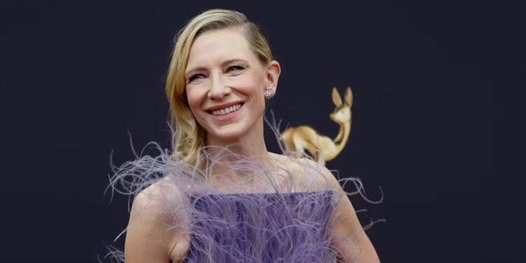 Cate Blanchett Ruffles Feathers in a Sustainable Plant-Based Party Dress