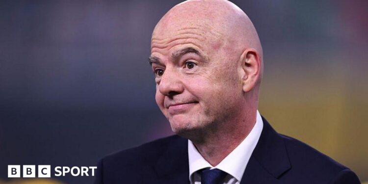 Fifa creating 'fake' unions and undermining footballer welfare - Fifpro Fifa president Gianni Infantino smiles