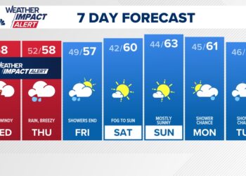 Heavy rain, gusty winds in the forecast Wednesday | Weather Impact Alert
