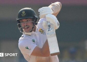 South Africa's Tristan Stubbs batting
