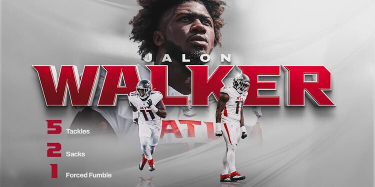 Jalon Walker named NFL Rookie of the Week Jalon Walker named NFL Rookie of the Week