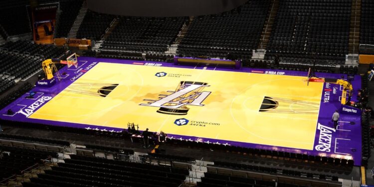 Lakers to use usual court for NBA Cup after slipping issues