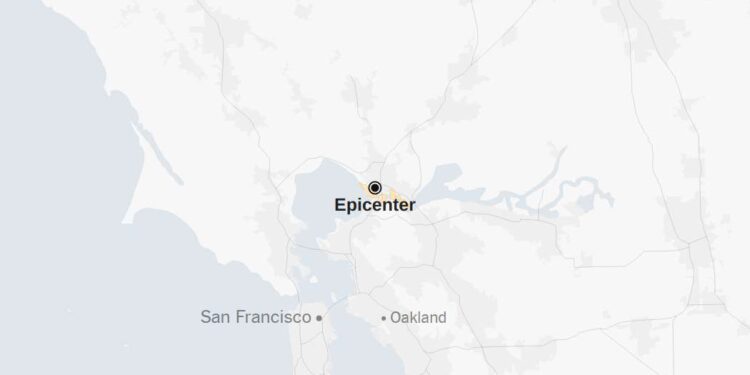 Map: 3.5-Magnitude Earthquake Strikes the San Francisco Bay Area Map: 3.5-Magnitude Earthquake Strikes the San Francisco Bay Area