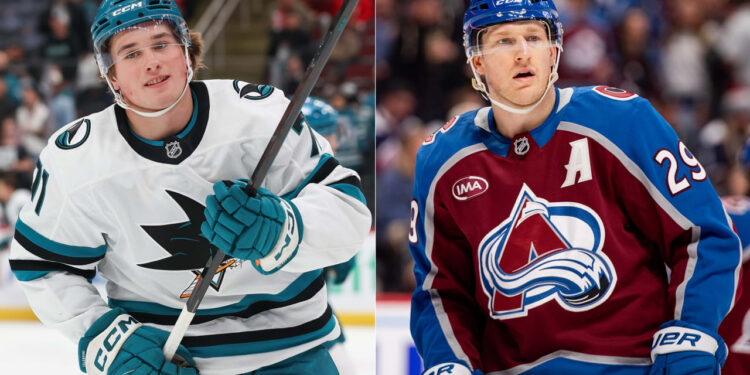 NHL On Tap: Celebrini plays against MacKinnon when Sharks visit Avalanche