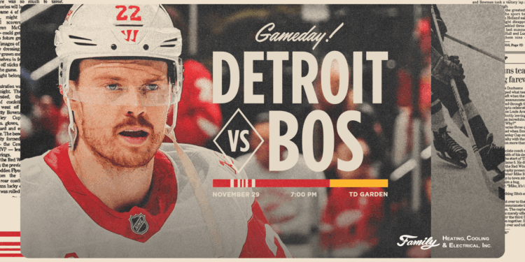 PREVIEW: Red Wings look to rebound in Boston on Saturday PREVIEW: Red Wings look to rebound in Boston on Saturday