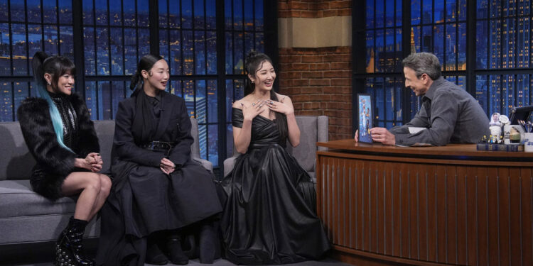 Renate Reinsve, HUNTR/X Singers Rei Ami, Audrey Nuna and EJAE Appear on "Late Night With Seth Meyers" Renate Reinsve, HUNTR/X Singers Rei Ami, Audrey Nuna and EJAE Appear on "Late Night With Seth Meyers"