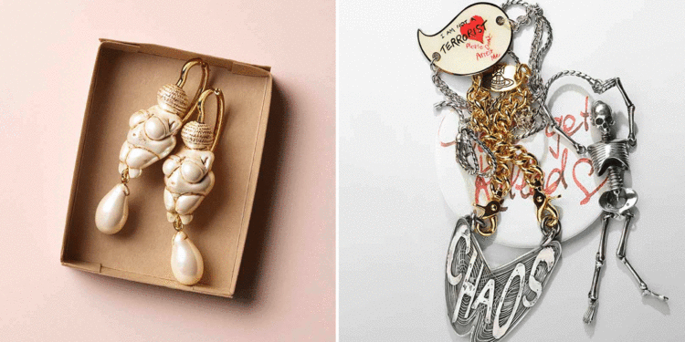 Vivienne Westwood's punkish jewellery is celebrated in a new book jewellery with bows and ymbols